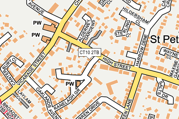CT10 2TB map - OS OpenMap – Local (Ordnance Survey)