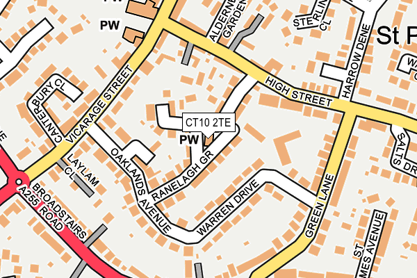CT10 2TE map - OS OpenMap – Local (Ordnance Survey)