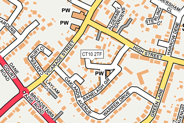 CT10 2TF map - OS OpenMap – Local (Ordnance Survey)