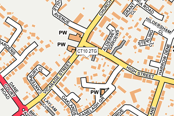 CT10 2TG map - OS OpenMap – Local (Ordnance Survey)
