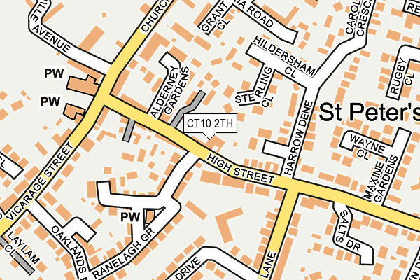 CT10 2TH map - OS OpenMap – Local (Ordnance Survey)