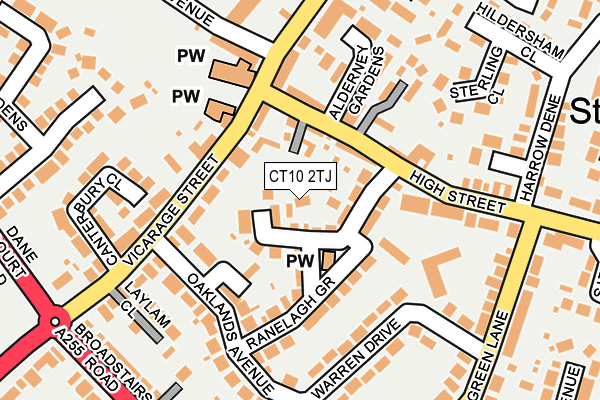 CT10 2TJ map - OS OpenMap – Local (Ordnance Survey)