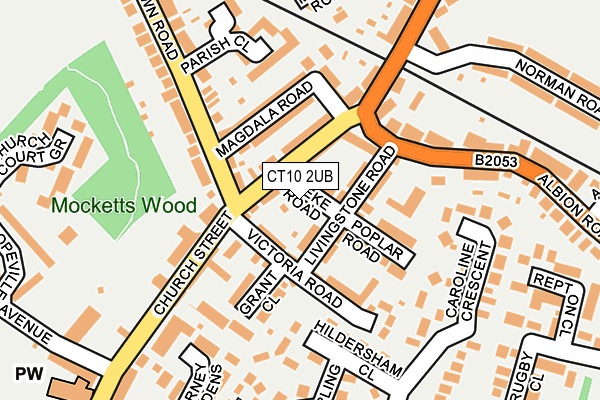 CT10 2UB map - OS OpenMap – Local (Ordnance Survey)