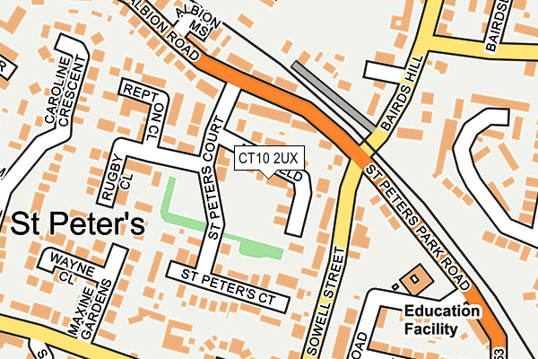 CT10 2UX map - OS OpenMap – Local (Ordnance Survey)