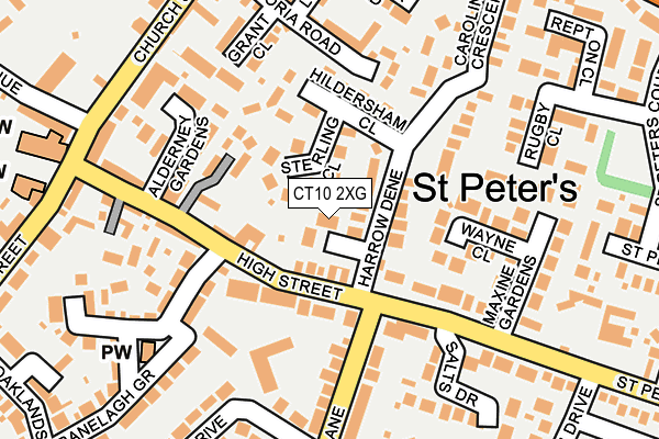 CT10 2XG map - OS OpenMap – Local (Ordnance Survey)