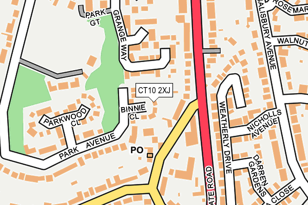 CT10 2XJ map - OS OpenMap – Local (Ordnance Survey)
