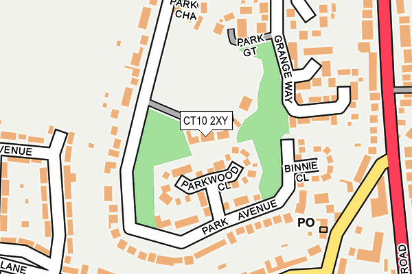 CT10 2XY map - OS OpenMap – Local (Ordnance Survey)