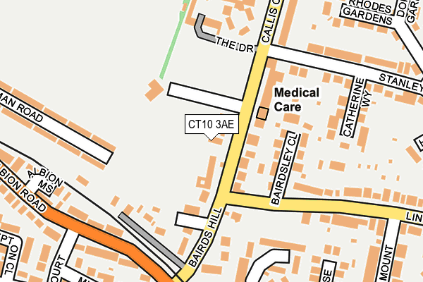 CT10 3AE map - OS OpenMap – Local (Ordnance Survey)