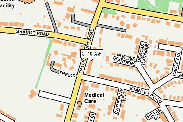 CT10 3AF map - OS OpenMap – Local (Ordnance Survey)
