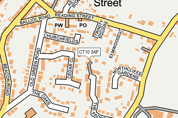 CT10 3AP map - OS OpenMap – Local (Ordnance Survey)