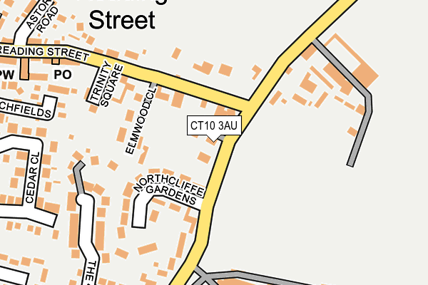 CT10 3AU map - OS OpenMap – Local (Ordnance Survey)