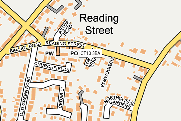 CT10 3BA map - OS OpenMap – Local (Ordnance Survey)