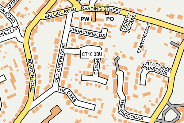 CT10 3BU map - OS OpenMap – Local (Ordnance Survey)