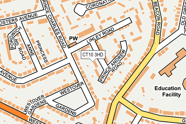 CT10 3HD map - OS OpenMap – Local (Ordnance Survey)