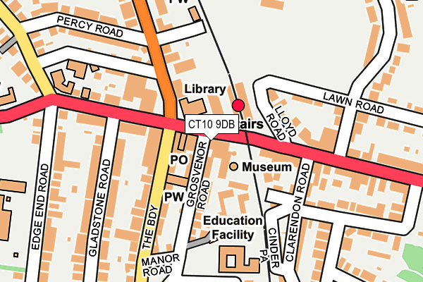 CT10 9DB map - OS OpenMap – Local (Ordnance Survey)
