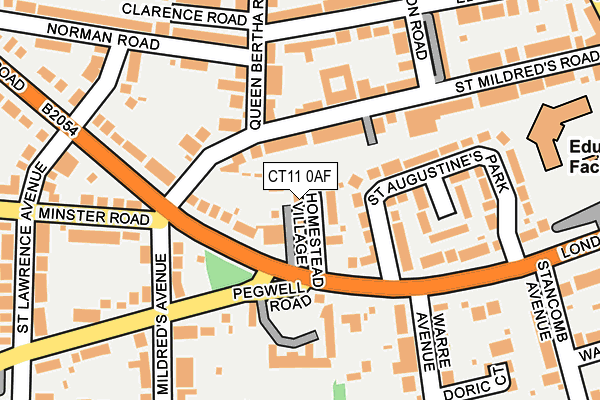 CT11 0AF map - OS OpenMap – Local (Ordnance Survey)