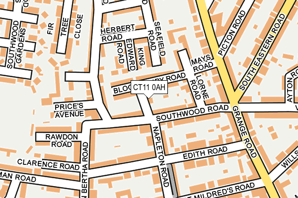 CT11 0AH map - OS OpenMap – Local (Ordnance Survey)