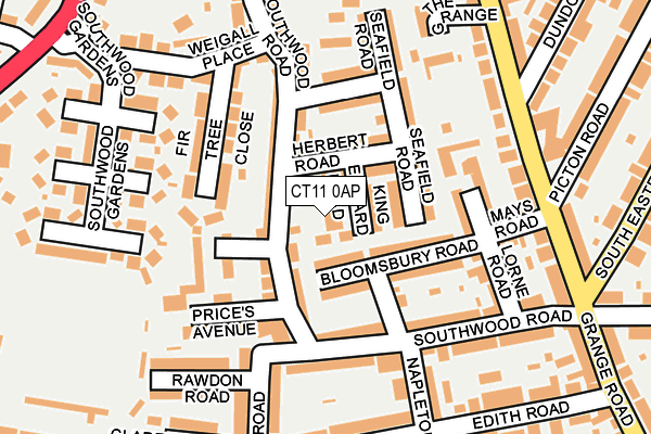 CT11 0AP map - OS OpenMap – Local (Ordnance Survey)