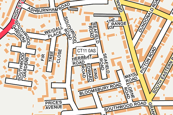 CT11 0AS map - OS OpenMap – Local (Ordnance Survey)