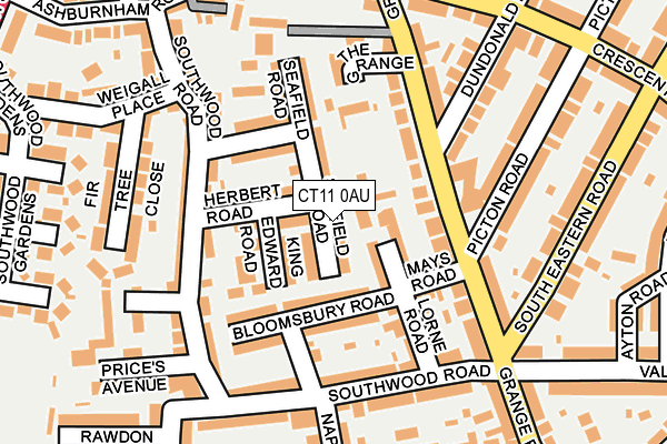 CT11 0AU map - OS OpenMap – Local (Ordnance Survey)