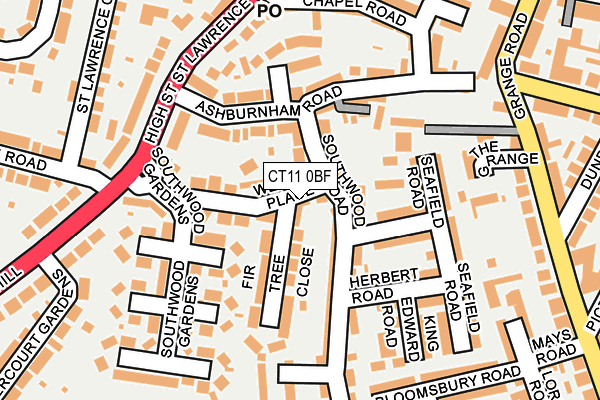 CT11 0BF map - OS OpenMap – Local (Ordnance Survey)