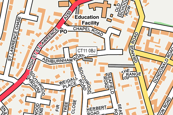 CT11 0BJ map - OS OpenMap – Local (Ordnance Survey)