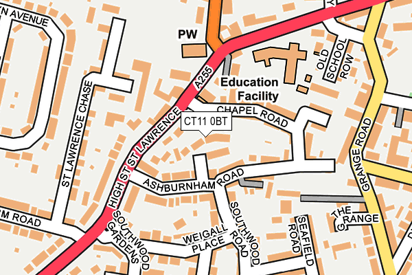 CT11 0BT map - OS OpenMap – Local (Ordnance Survey)