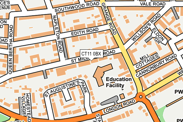 CT11 0BX map - OS OpenMap – Local (Ordnance Survey)