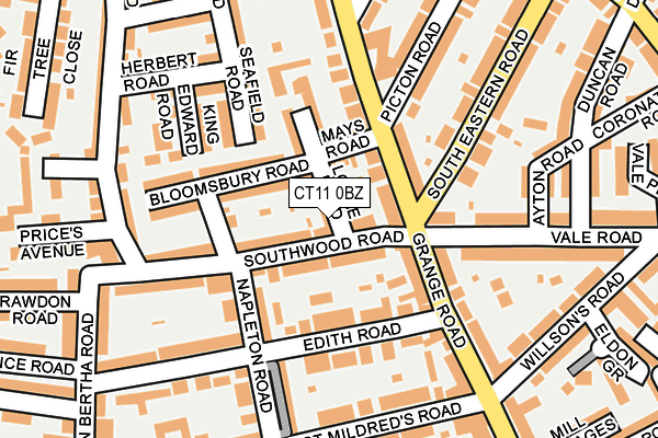 CT11 0BZ map - OS OpenMap – Local (Ordnance Survey)