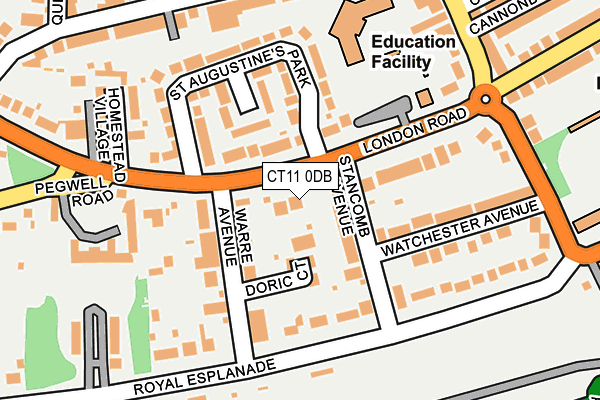 CT11 0DB map - OS OpenMap – Local (Ordnance Survey)