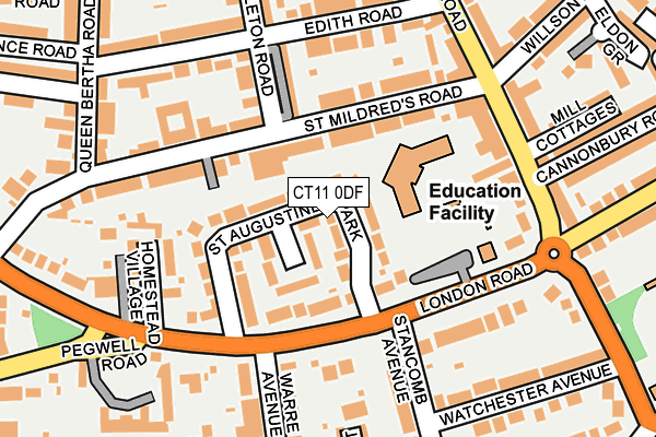 CT11 0DF map - OS OpenMap – Local (Ordnance Survey)