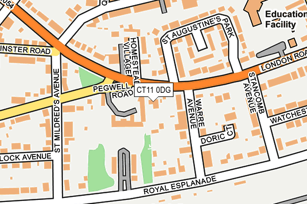 CT11 0DG map - OS OpenMap – Local (Ordnance Survey)