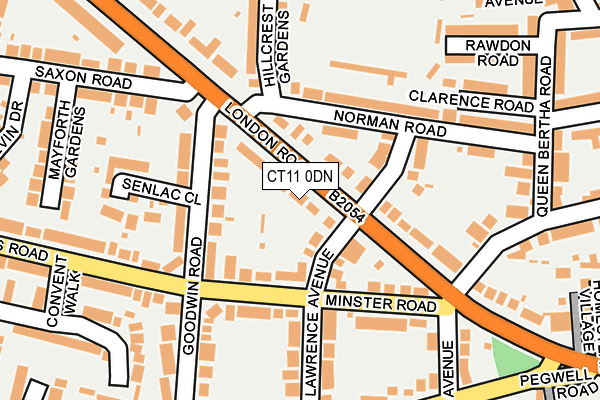 CT11 0DN map - OS OpenMap – Local (Ordnance Survey)