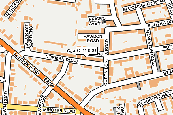 CT11 0DU map - OS OpenMap – Local (Ordnance Survey)