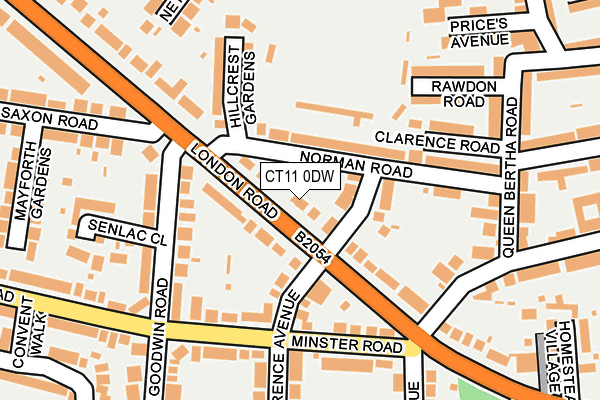 CT11 0DW map - OS OpenMap – Local (Ordnance Survey)