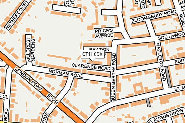 CT11 0DX map - OS OpenMap – Local (Ordnance Survey)