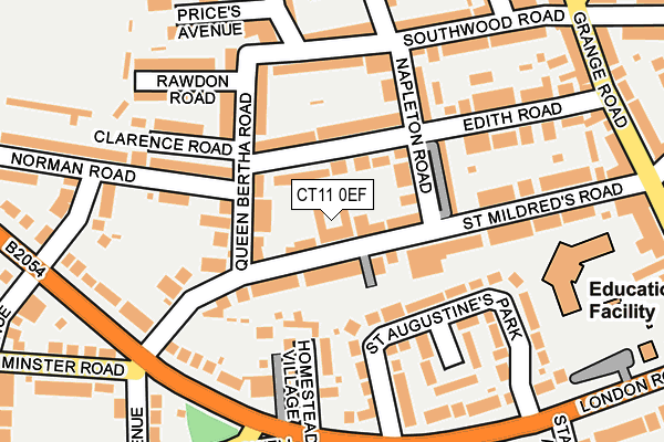 CT11 0EF map - OS OpenMap – Local (Ordnance Survey)