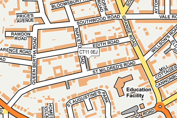 CT11 0EJ map - OS OpenMap – Local (Ordnance Survey)