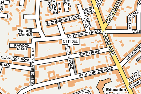 CT11 0EL map - OS OpenMap – Local (Ordnance Survey)