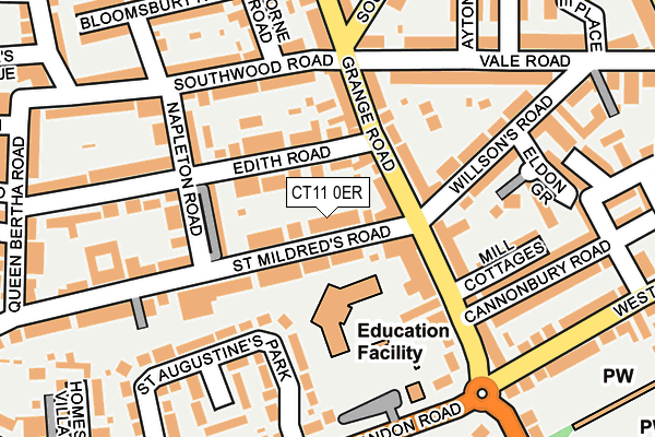 CT11 0ER map - OS OpenMap – Local (Ordnance Survey)