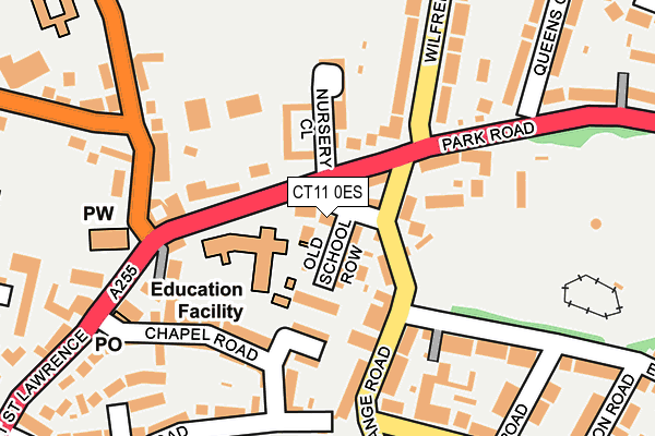 CT11 0ES map - OS OpenMap – Local (Ordnance Survey)