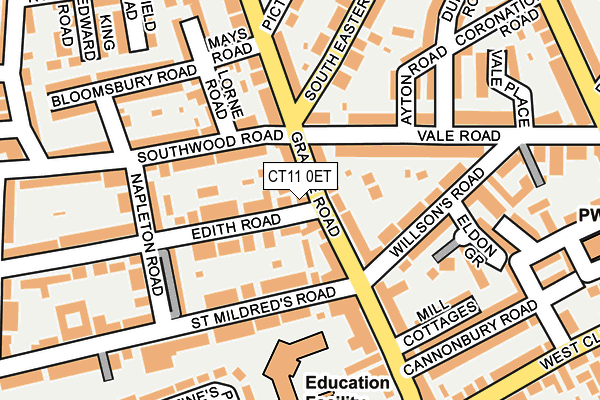 CT11 0ET map - OS OpenMap – Local (Ordnance Survey)