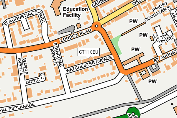 CT11 0EU map - OS OpenMap – Local (Ordnance Survey)