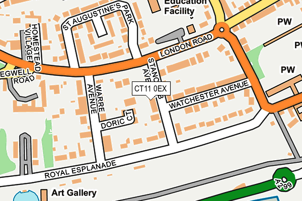 CT11 0EX map - OS OpenMap – Local (Ordnance Survey)