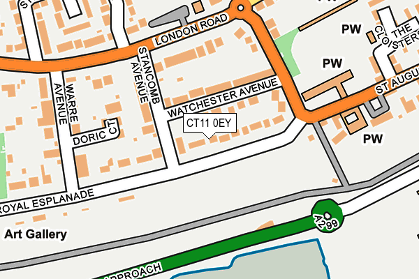 CT11 0EY map - OS OpenMap – Local (Ordnance Survey)