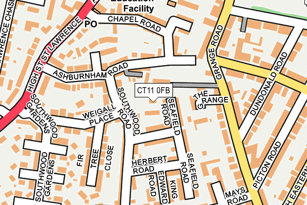 CT11 0FB map - OS OpenMap – Local (Ordnance Survey)