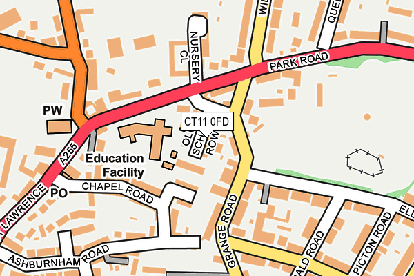 CT11 0FD map - OS OpenMap – Local (Ordnance Survey)