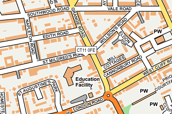 CT11 0FE map - OS OpenMap – Local (Ordnance Survey)