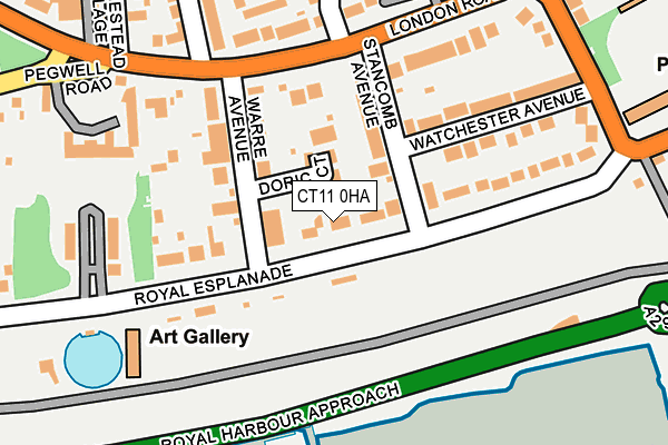 CT11 0HA map - OS OpenMap – Local (Ordnance Survey)