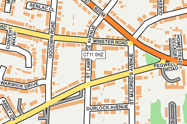 CT11 0HZ map - OS OpenMap – Local (Ordnance Survey)